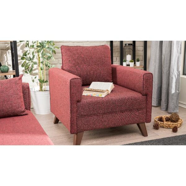 Bella Armchair - Claret Red-1