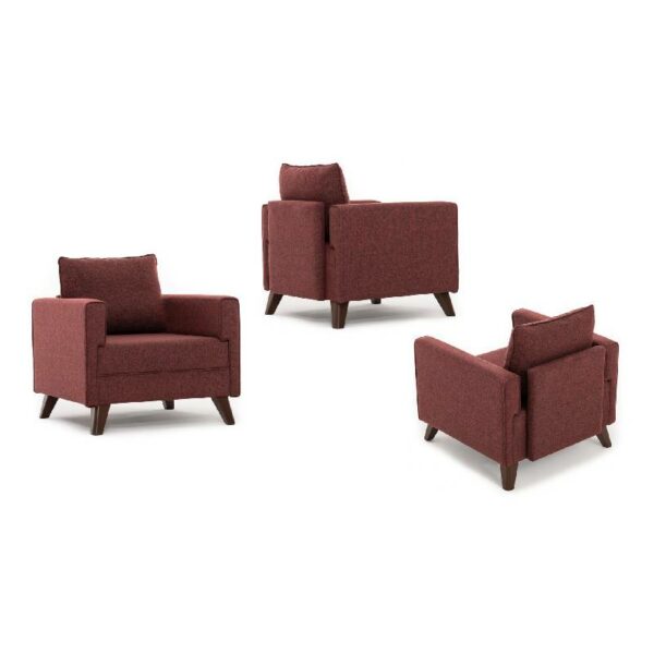 Bella Armchair - Claret Red-4