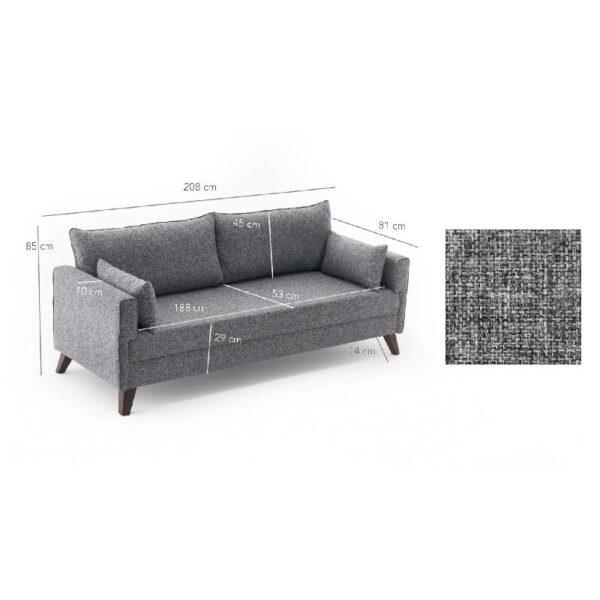 Bella Sofa Bed - Grey-4