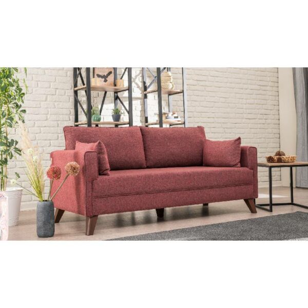 Bella Sofa For 2 Pr - Claret Red-2