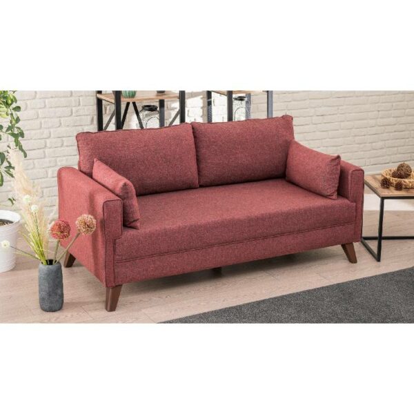 Bella Sofa For 2 Pr - Claret Red-3