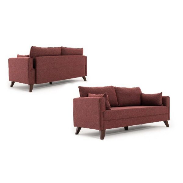 Bella Sofa For 2 Pr - Claret Red-4