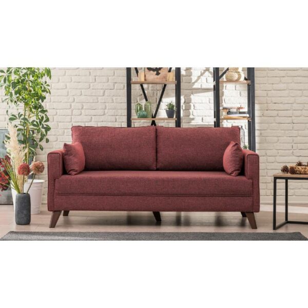 Bella Sofa For 2 Pr - Claret Red