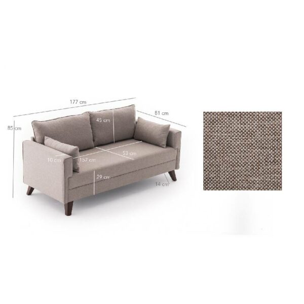 Bella Sofa For 2 Pr - Cream-4