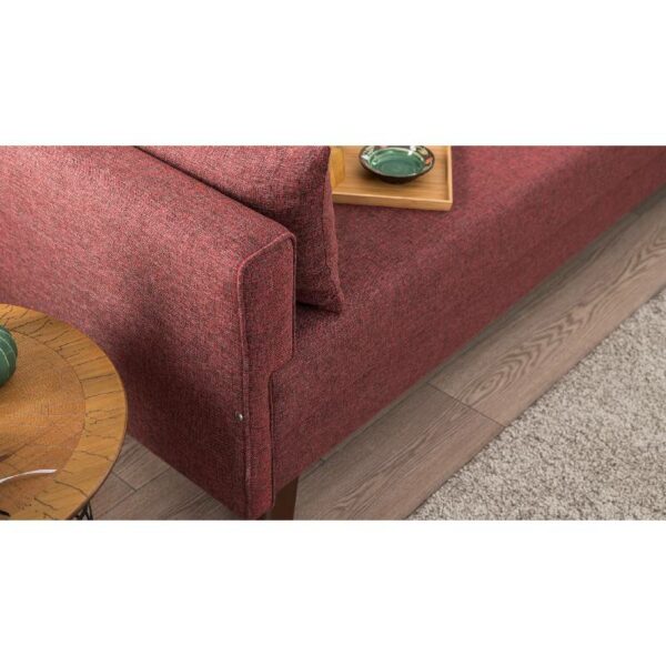 Bella Sofa For 3 Pr - Claret Red-3