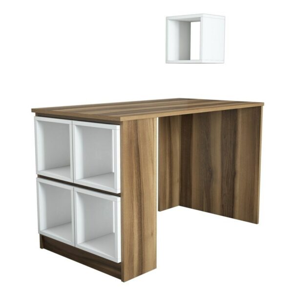 Box - Walnut, White-3