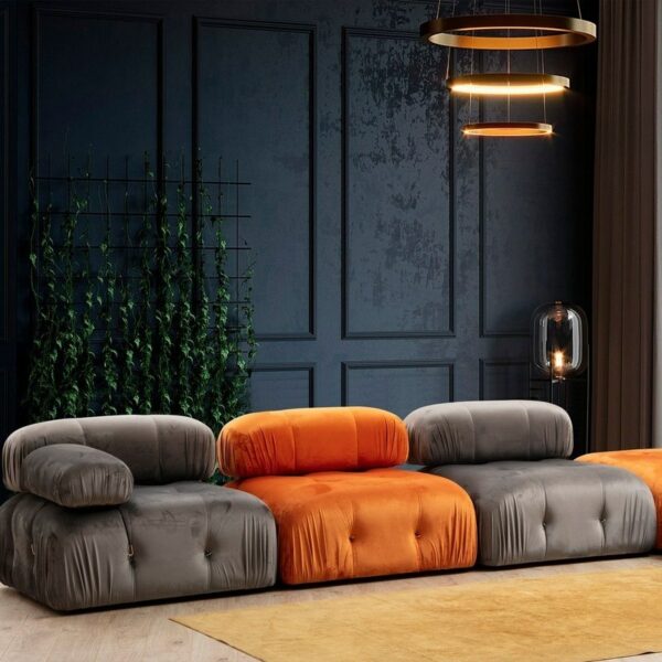 Bubble Pouffe - Orange-3