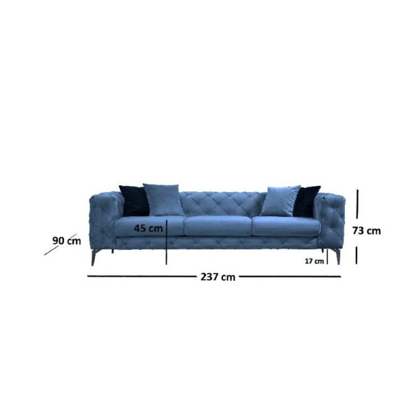 Como 3 Seater - Blue-4