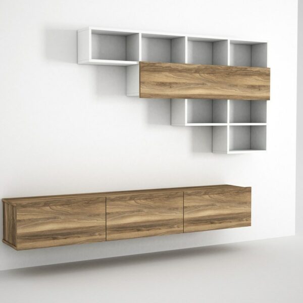 Damla - White, Walnut-1