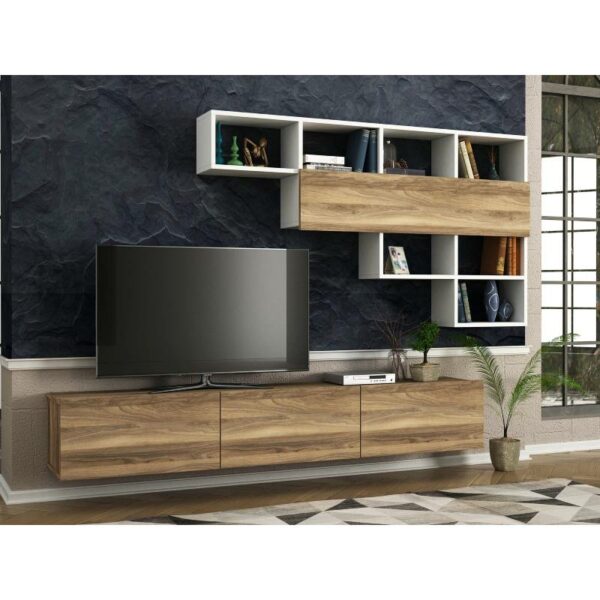 Damla - White, Walnut-4