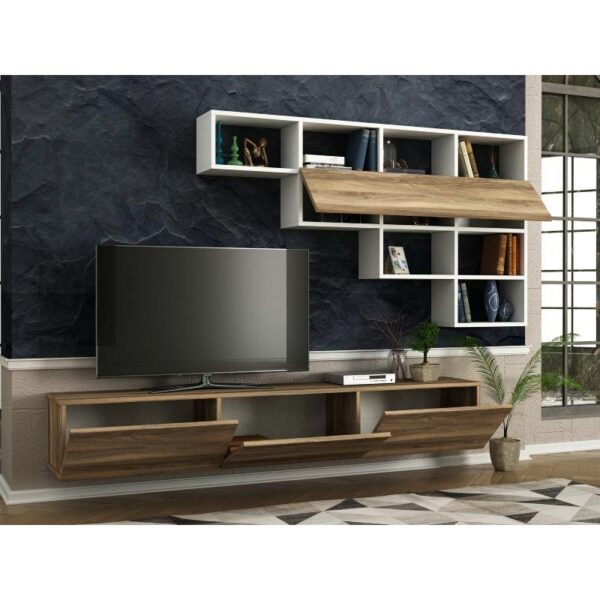 Damla - White, Walnut-5