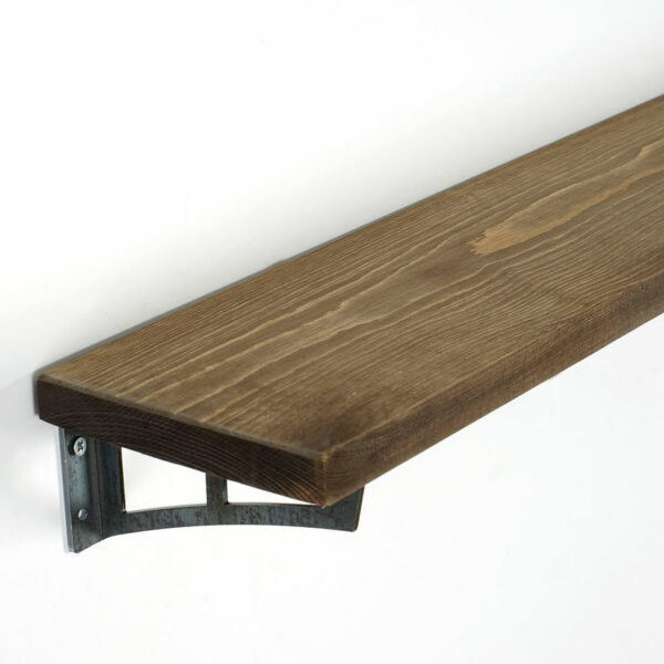 Декоративен дървен рафт за стена LAM019 - Орех