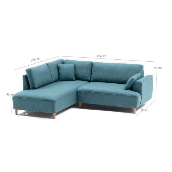 Felix Extra Soft Corner Sofa Left - Turquoise-5