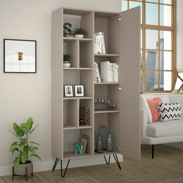 Jedda Bookcase - Light Mocha-2