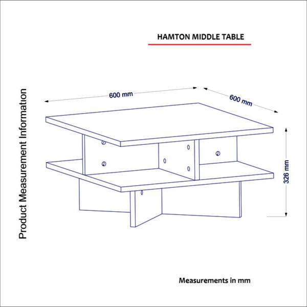 Масичка за кафе Hamton - Орех бяло 4