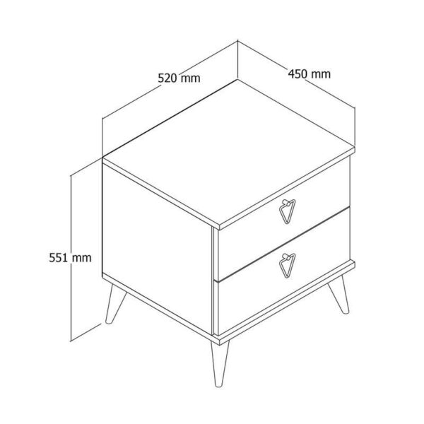 Нощно шкафче Versa-Ce 3630 - Орех 4