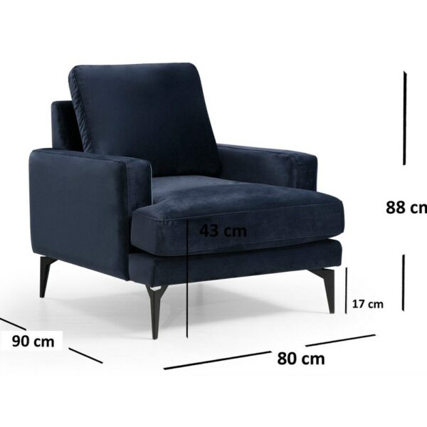 Papira Armchair - Navy Blue-3