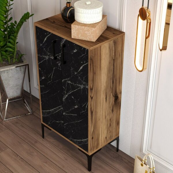 Prag - Walnut Black Marble