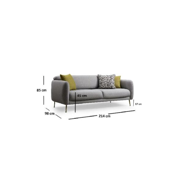 Sevilla 3 Seater - Grey-4