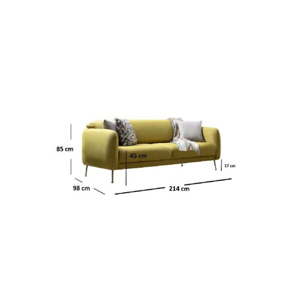 Sevilla 3 Seater - Yellow-1