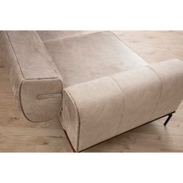 Siesta Plain Back 3 Seater - Cream-4