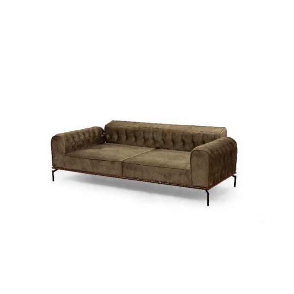 Siesta With Capitone 3 Seater - Brownish Green-4