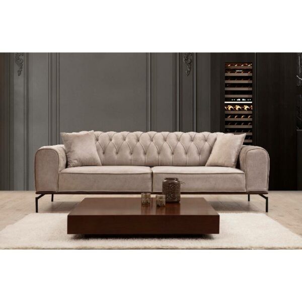 Siesta With Capitone 3 Seater - Cream-2