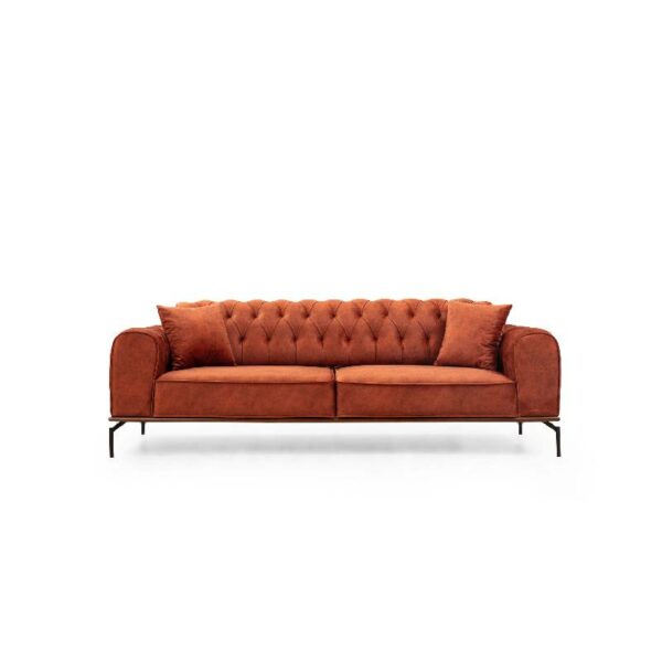 Siesta With Capitone 3 Seater - Orange-2