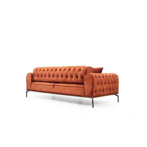 Siesta With Capitone 3 Seater - Orange-3