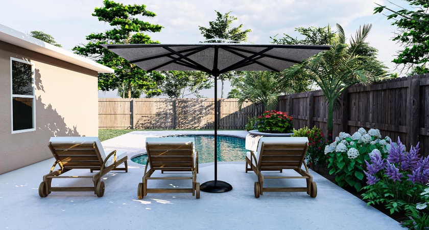 форма на основата за чадър